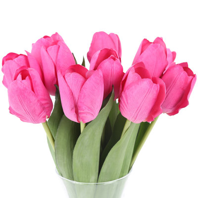6 Pcs Tulips Artificial Flowers For Floral Arrangements Table Home Office Wedding Decor