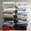 Très grand drap 4 pièces en molleton 100% doux, doux au toucher, lavable à la machine, avec drap plat, 2 taies d'oreiller ajustées, convient aux matelas de 16 po