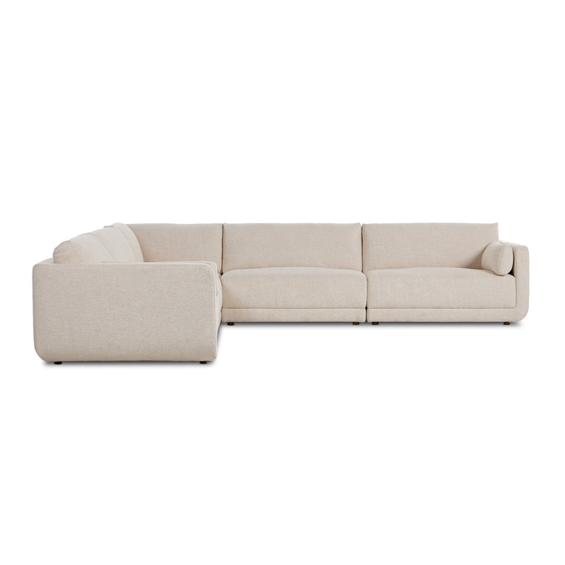Toland Modular Sectional, Cream Polyester Blend