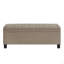 Banc de rangement rembourré capitonné à boutons, banc d'entrée en tissu de lin avec pieds en bois à broche, banc de lit-1463797786