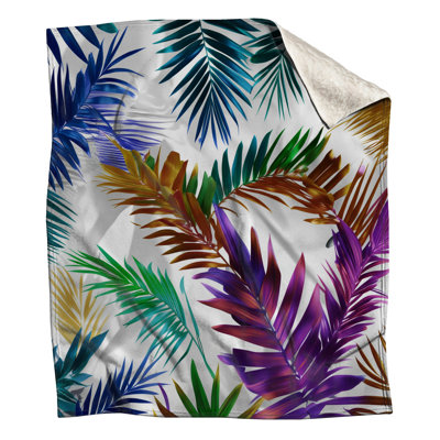 Palm Leaf Silhouette Blankets