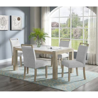 Mobilier de salle à manger contemporain en pierre de marbre