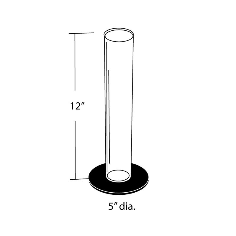 Présentoir de bracelets de comptoir unipolaire vertical avec base transparente, paquet de 4