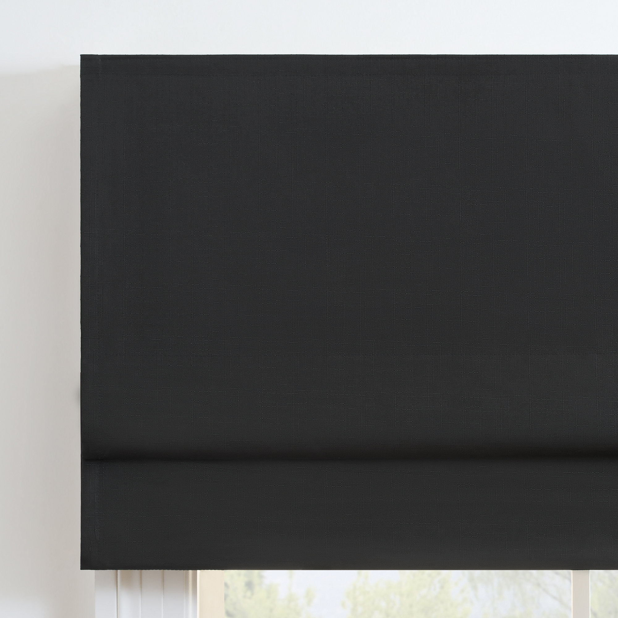 Eclipse Kylie Blackout Roman Shade, Black, 39"W x 64"L