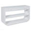 Console moderne, 3 tiroirs, 2 tablettes pour le vestibule - blanc