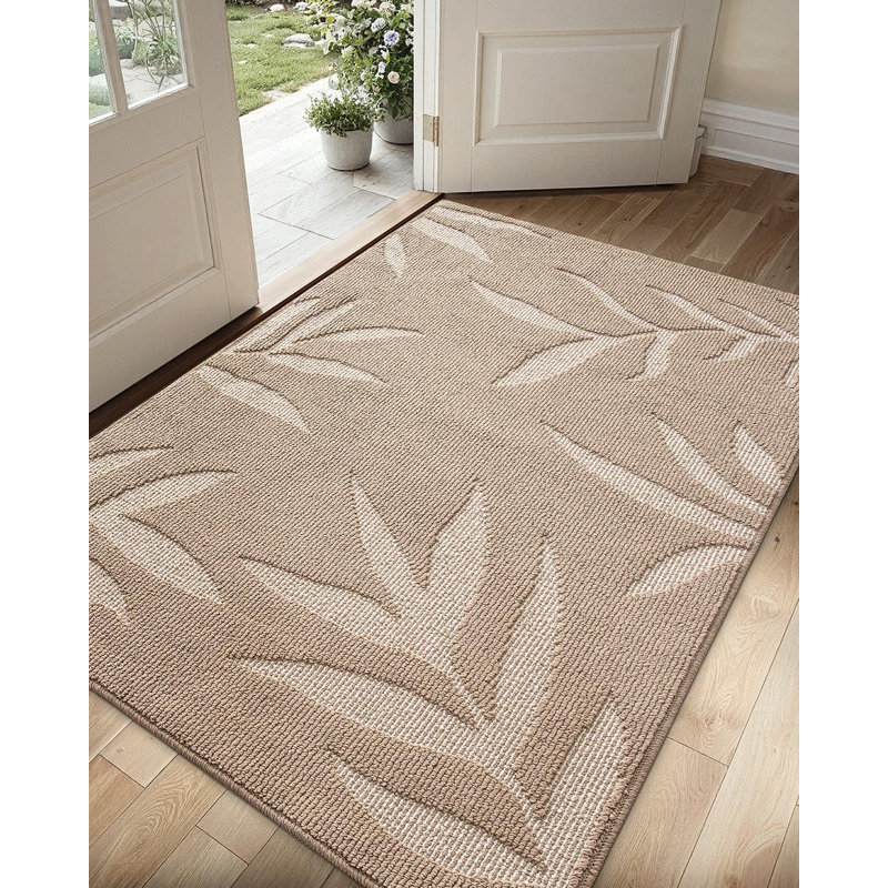 Tapis d'entrée lavable pour chaussures boueuses, L 36 po x L 60 po, Beige