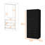  Armoire Aret avec tringle, trois tiroirs et rangement à double porte - wengé-720017067