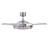 Evo1 48" Retractable Blade Ceiling Fan with Light and Remote, Color Adjustable LED Fandelier Ceiling Fan, Patented Design Technology, Stronger Thicker Blades, Brushed Chrome-470875457