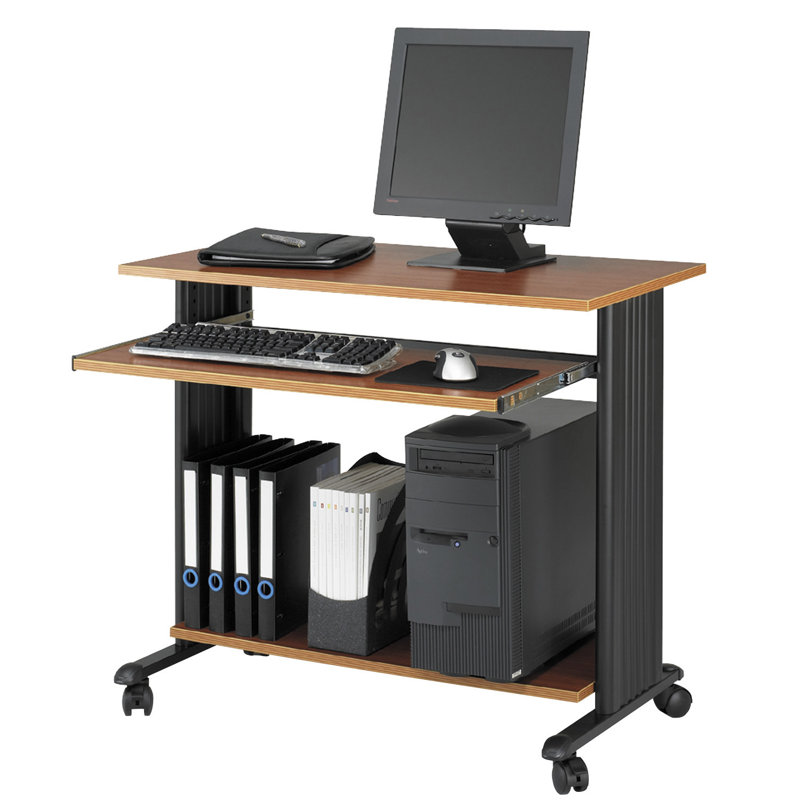 muv Steel Computer Desk, Cherry