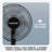 Hurricane 16 Inch Energy Efficient Adjustable Standing Fan w/12 Speed Settings