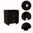 1-Shelf 2-Drawer Nightstand Wengue