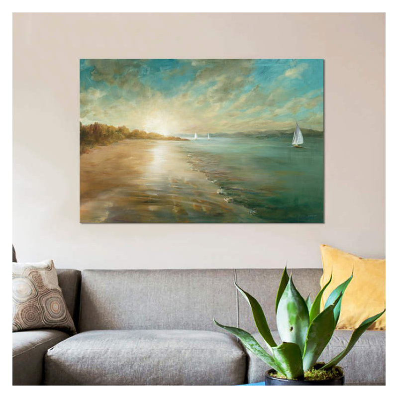Coastal Glow by Danhui Nai - Print on Canvas, Wrapped Canvas, 30.48 cm H x 45.72 cm W
