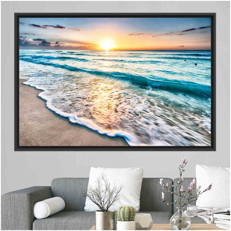Print on Canvas, Framed Print without Mat, Black, 20 cm H x 30 cm W