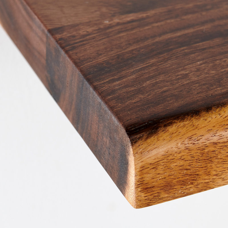 Acacia Wood Live Edge Wall Mounted Shelf, 1.4" H x 36" W x 8" D