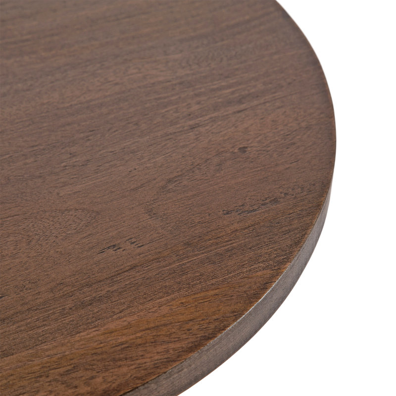 Table d'appoint ronde en bois, Brun