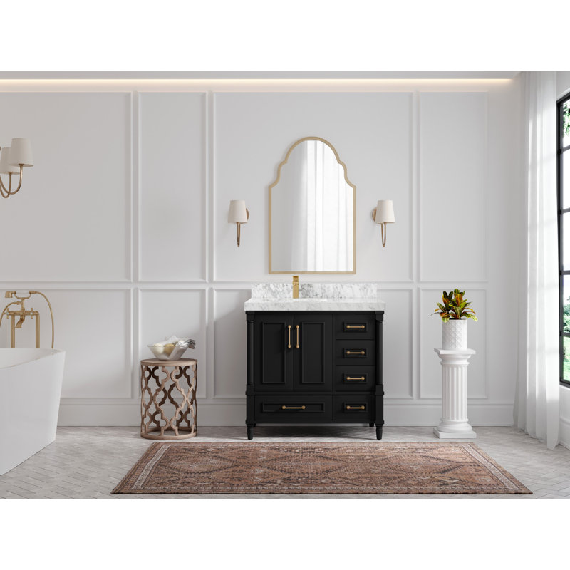36'' Single Bathroom Vanity with Marble Top