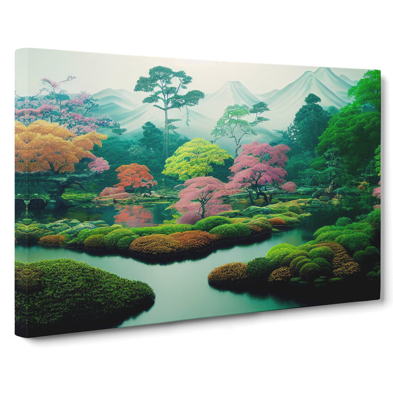 Japanese Garden - Wrapped Canvas, 50cm H x 76cm W x 3cm D