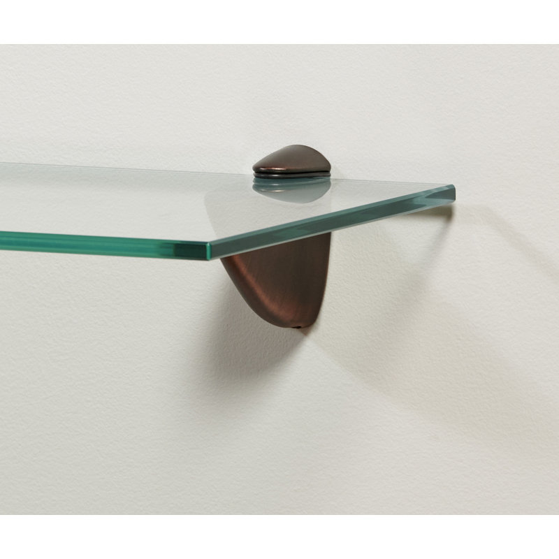 Capri 8X24 Frosted Shelf Kit With Pelican, Bronze/Clear Glass