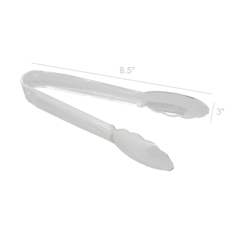 Pinces en plastique 8,5 po Fixturedisplays® avec motif festonné - Transparent 19480