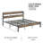 California King Bed Frame with Headboard, Modern Industrial Style with Strong Metal Support, Easy Assembly, No Spring Needed-343712612-392833734