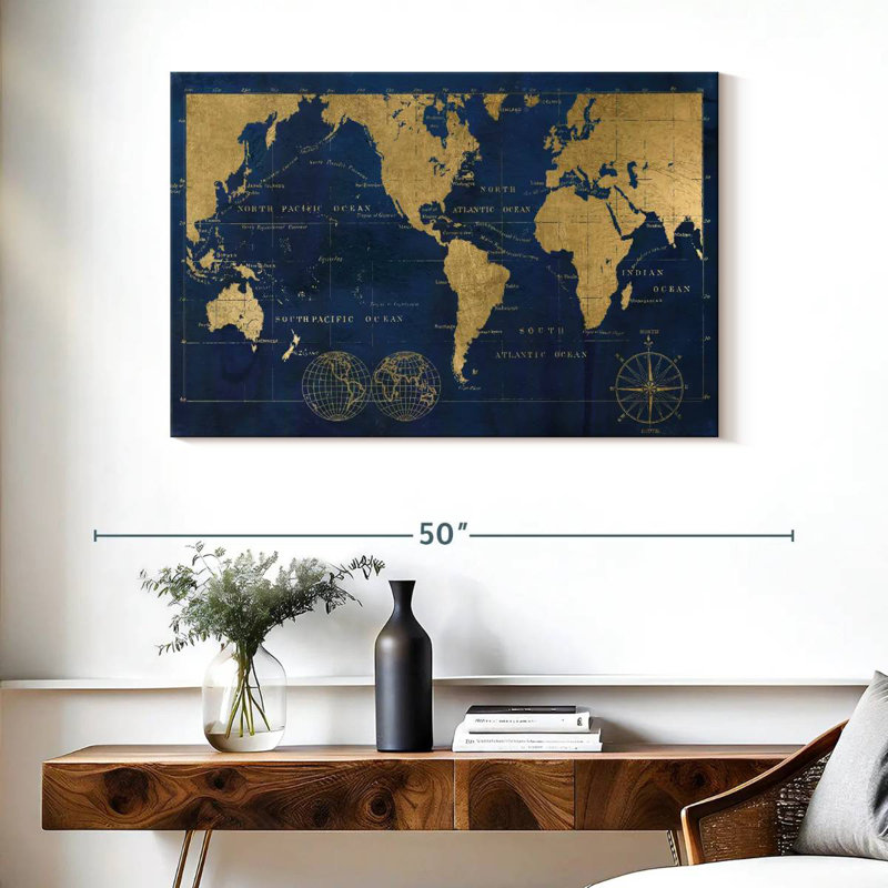 Carte du monde Aligo, H 26 po x l 39 po