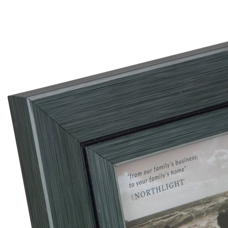 Cadre à photo rectangulaire classique 4 "X 6" 9,25 "-gris et noir