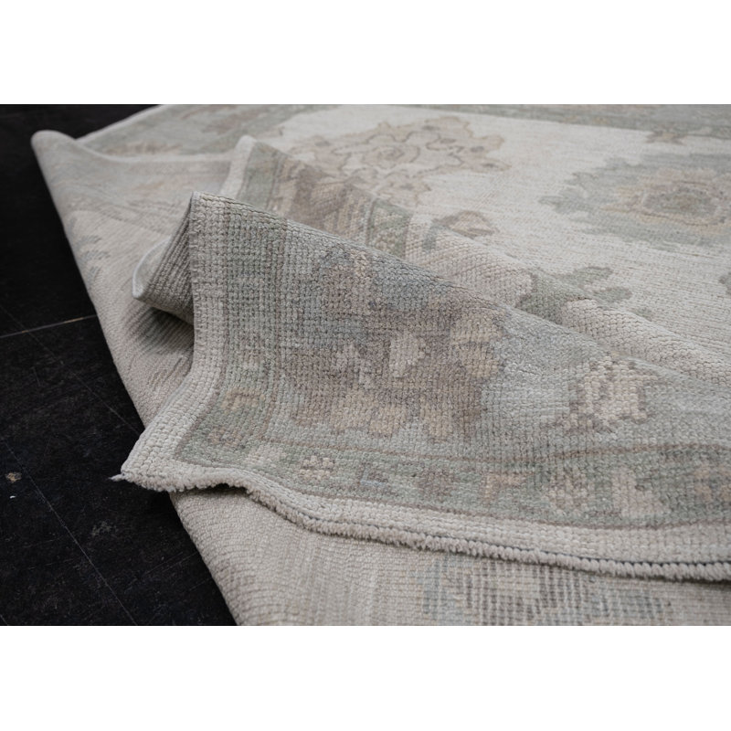 Tapis turc Oushak fait à la main 5 pi 2 po x 7 pi 6 po