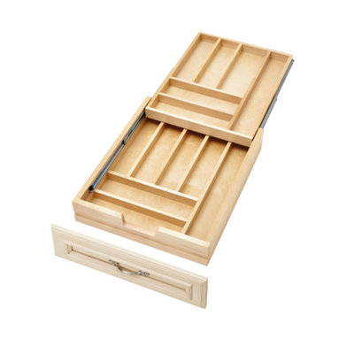 Rev-A-Shelf Tiered Cutlery Drawer Organizer with Soft-Close