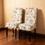 Ensemble de 2 chaises de salle à manger, tissu beige, coussins moelleux, bois d'hévéa noir