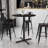 Carrus Round Laminate Table Top with Height Table Base-31302219-31302221