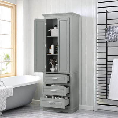 Rivertown Freestanding Bathroom Cabinet with 3 Drawers