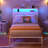 Storage Bed Equipped With Charging Station And Bedside LED Light Strip-377780693