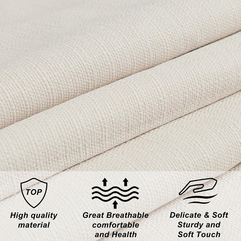 Ivory Linen Upholstered King/Cal King Headboard – Wall Mount Or Bed Frame Mount, High-Density Sponge Padding, Modern Luxury Design