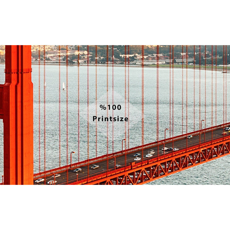 Papier peint amovible Golden Gate Bridge San Francisco, L 9 po x l 15 po