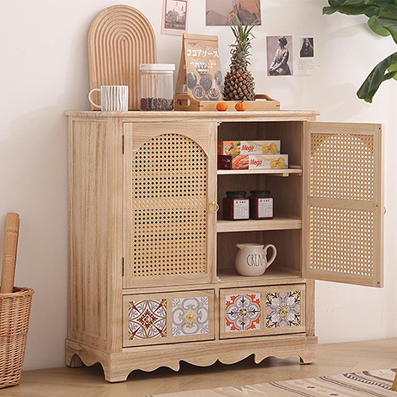 Armoire d'entrée moderne en bois massif minimaliste