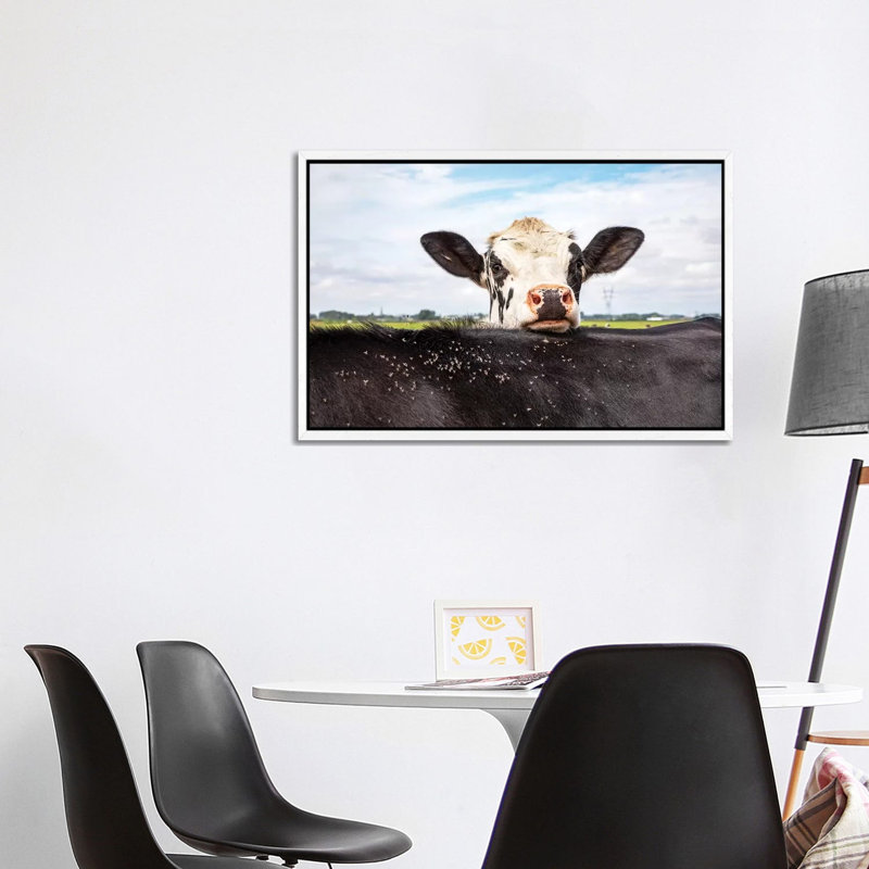 Hide And Seek by Clara Bastian - Print on Canvas, White Framed, 66.04cm H x 101.6cm W x 3.81cm D
