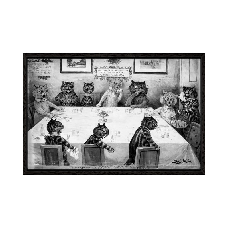 A Christmas Catastrophe - Print on Canvas, Black Framed, 66.04 cm H x 45.72 cm W