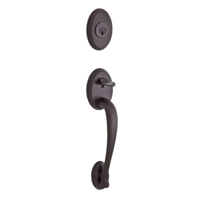Columbus Handleset with Deadbolt and Door Lever and Rosette