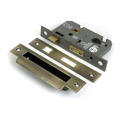 Polished Bronze 3" Euro Profile Sash Lock