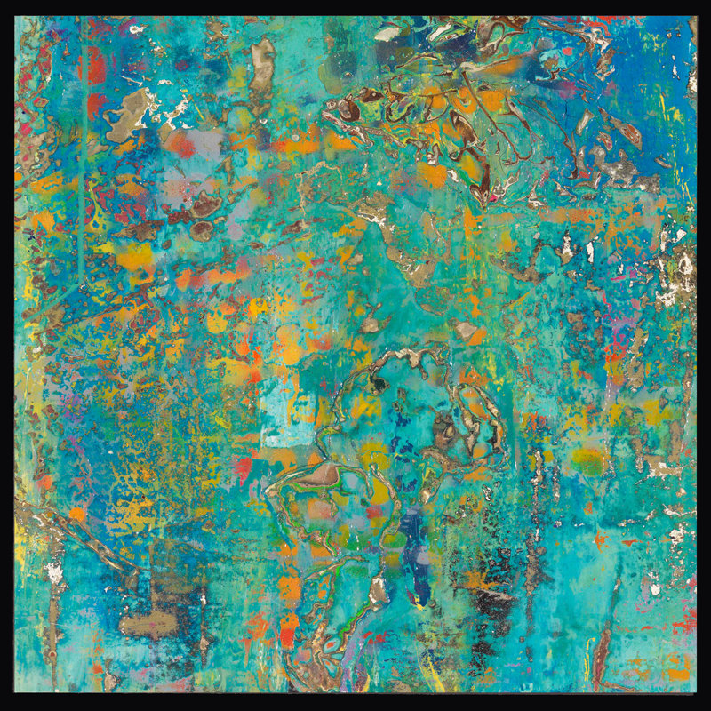 5 5 Under Constant - Peinture sur toile avec cadre flottant, H 24 po x l 24 po, Cadre noir