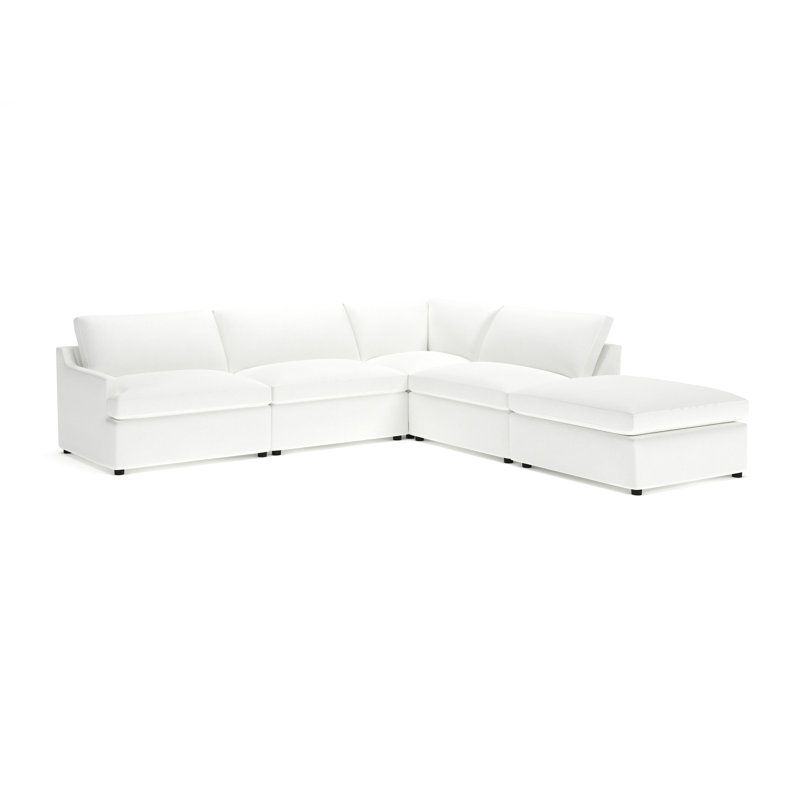 Essex Chaise Sectional, Right Hand Facing, John Flour Performance Linen Blend