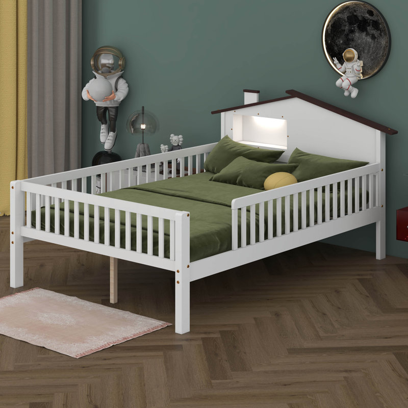 Lit plateforme Alantae, Double, Blanc