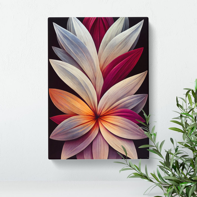 The Glowing Flower - Wrapped Canvas, 50cm H x 35cm W x 3cm D