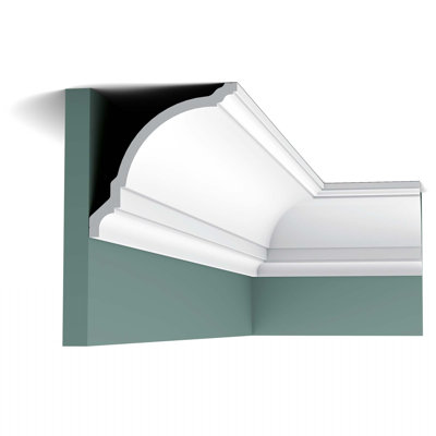 5-3/4 in x 5-3/4 in x 78-3/4 in Primed White Plain Polystyrene Crown Moulding