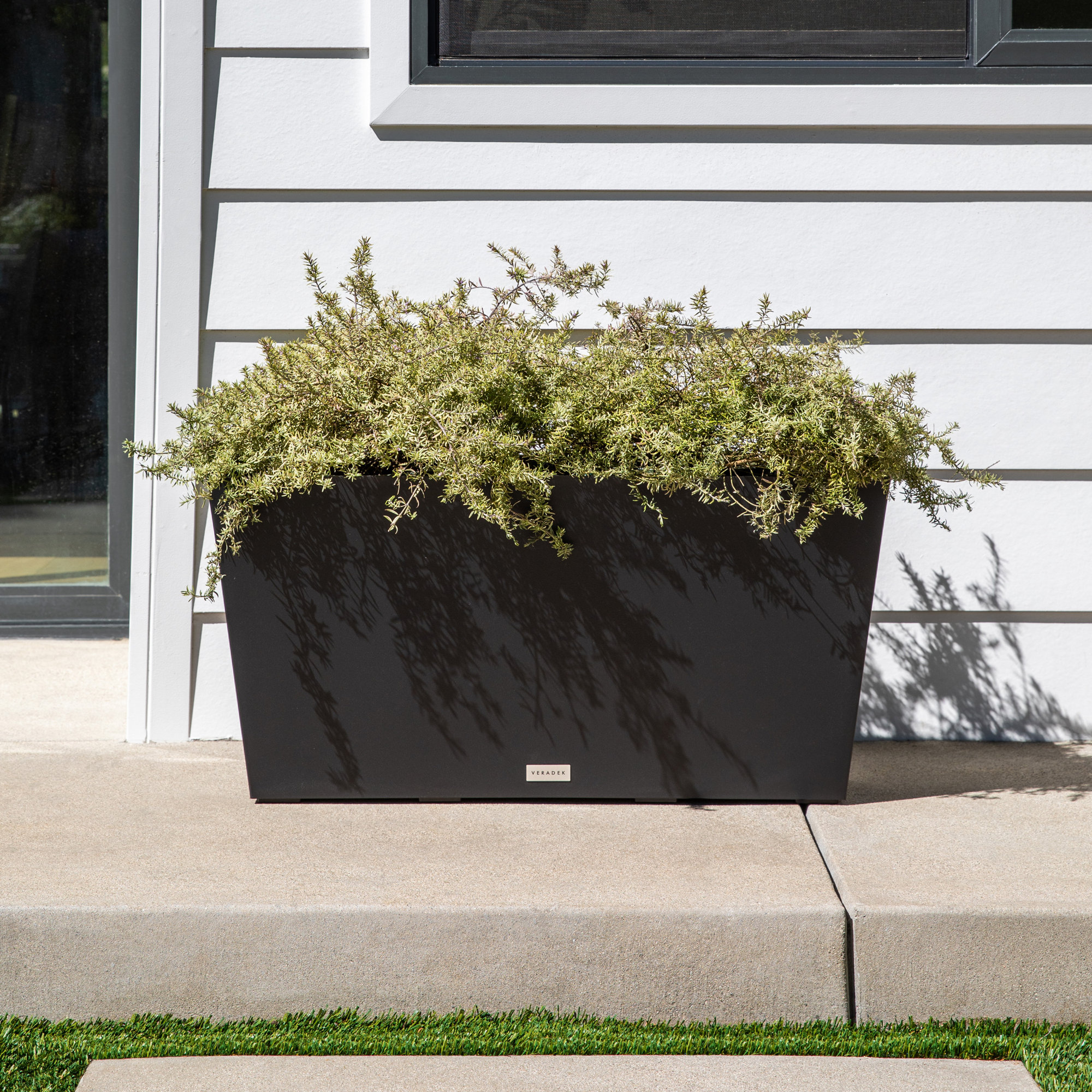 Pure Series Midori Planter, Black, 15.25" H x 31" W x 10" D, 2