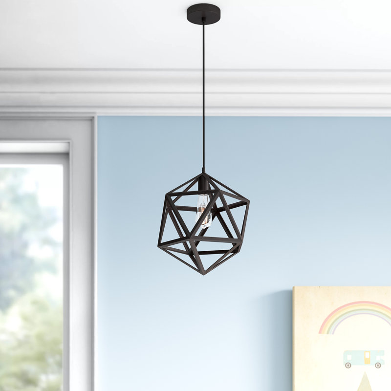 Luminaire suspendu géométrique à 1 lumière Arda, H 14,6 po x l 13 po x P 13 po