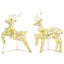 vidaXL LED Reindeers with 80 LEDs PET-425390121
