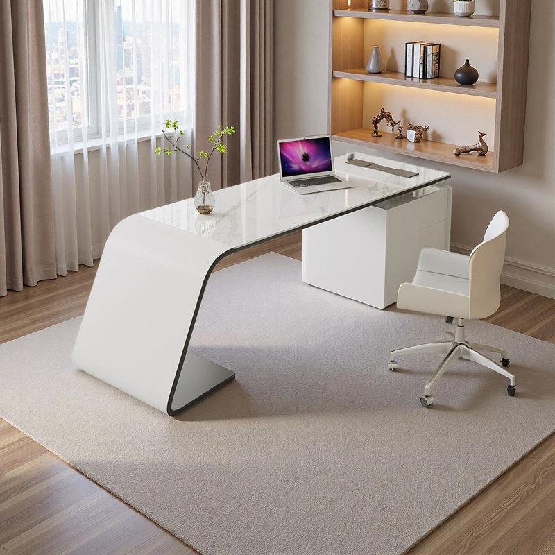Bureau de travail italien minimaliste, H 29,53 po x l 62,99 po x P 27,56 po