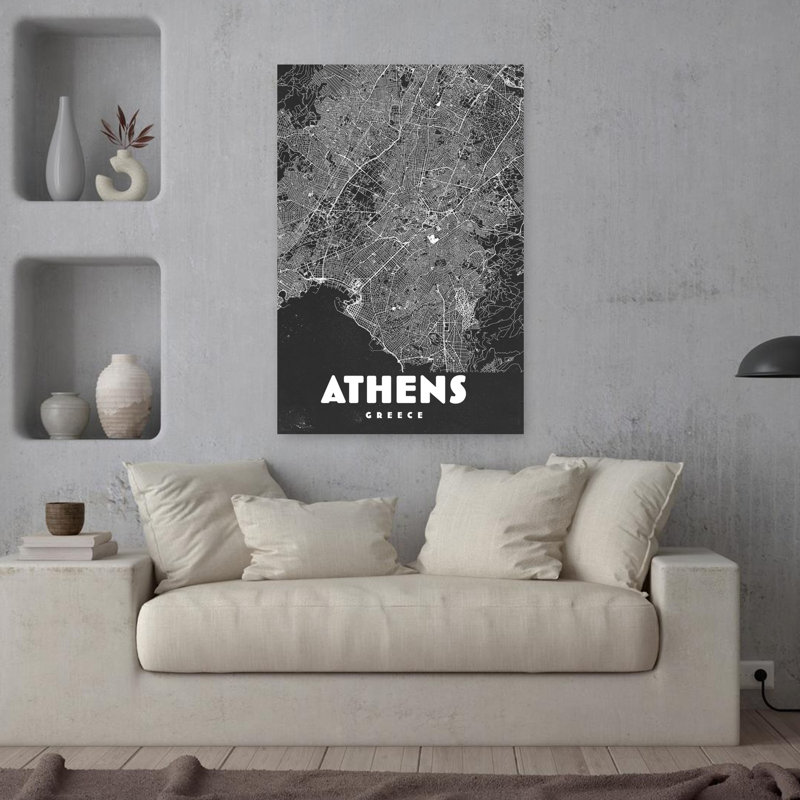 Contemporary Art Abstract Minimalist Modern Architecture City Wall Art 1 Piece Wrapped Canvas Wall Art