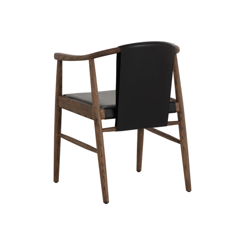 ARAN DINING ARMCHAIR - ONYX LEATHER